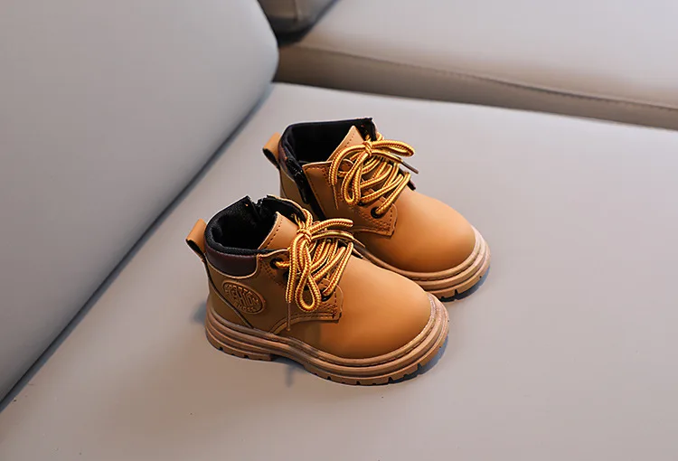 Winter Kids Combat Boots Furry Lined Children Ankle Boots Fashion Boys Girls Short Boots Student Non-slip Shoes Footwear – Image 21