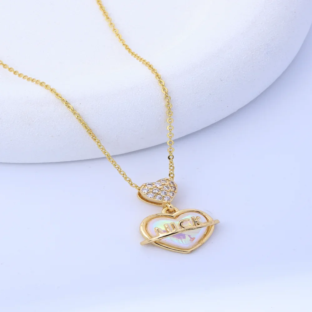 The new titanium steel necklace does not fade, women's summer sense of luxury, niche Internet celebrity pendant, versatile, ligh – Image 2