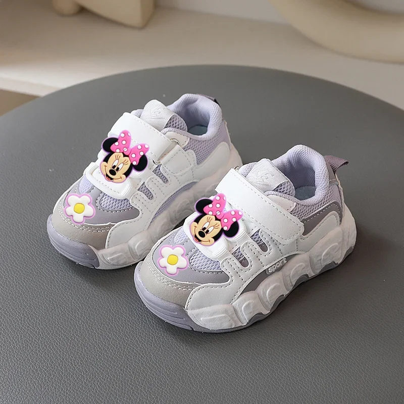Girl sports shoes Mickey mouse spring fall new sports shoes kid dad running shoes soft soles boy casual shoes baby first walkers – Image 7