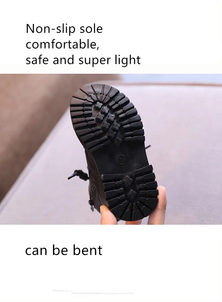 Kids Leather Chelsea Boots Waterproof Children Sneakers Beige Toddler Snow Boots Girl Winter Shoe Boy – Image 32