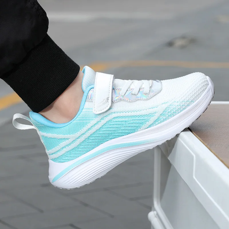 Knit Girls Tenis Sneaker Children Shoes 4-12 Years Lightweight Soft Platform Kids Casual Shoes Sports Sneaker for Girls – Image 6