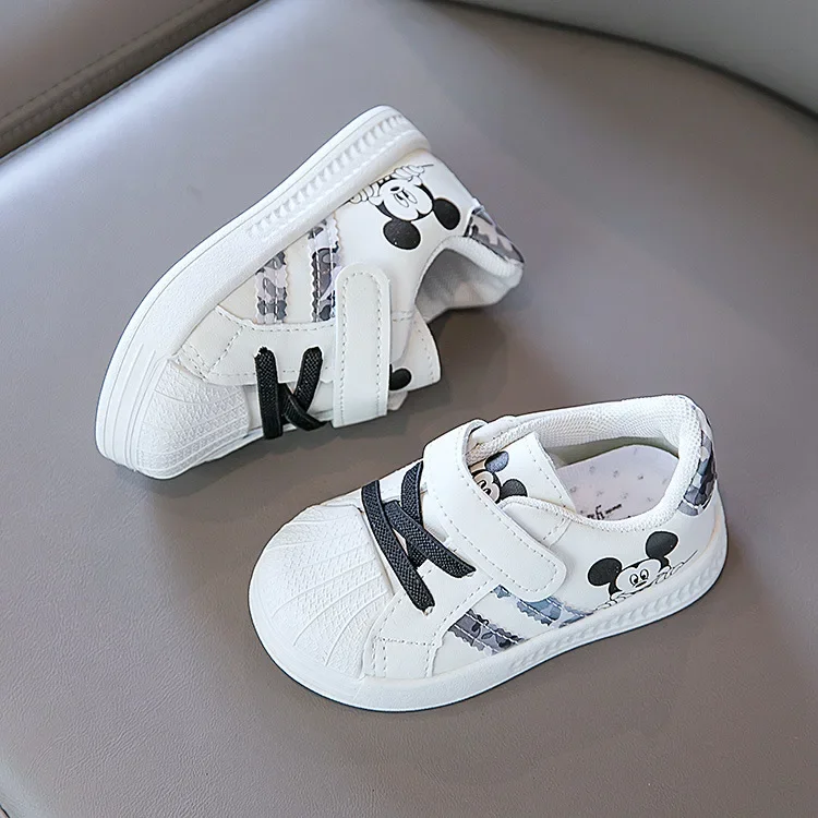 Disney White Casual Shoes For Baby Boy Girl Brand Children Sneaker Mickey Mouse Kids Sports Shoes Toddler Walking Shoes – Image 27