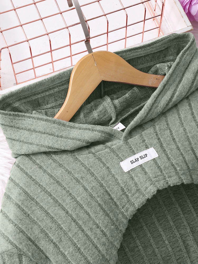 Autumn And Winter Women's And Children's Casual Fashionable Elegant Short Top&Dress Two-Piece Set – Image 3