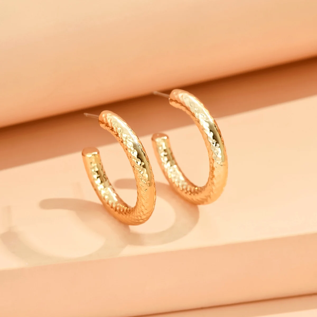 серьги Geometric Irregular Metallic Color Earrings for Women 2024 Minimalist Style Personality Earrings Trendy Jewelry Gift – Image 19