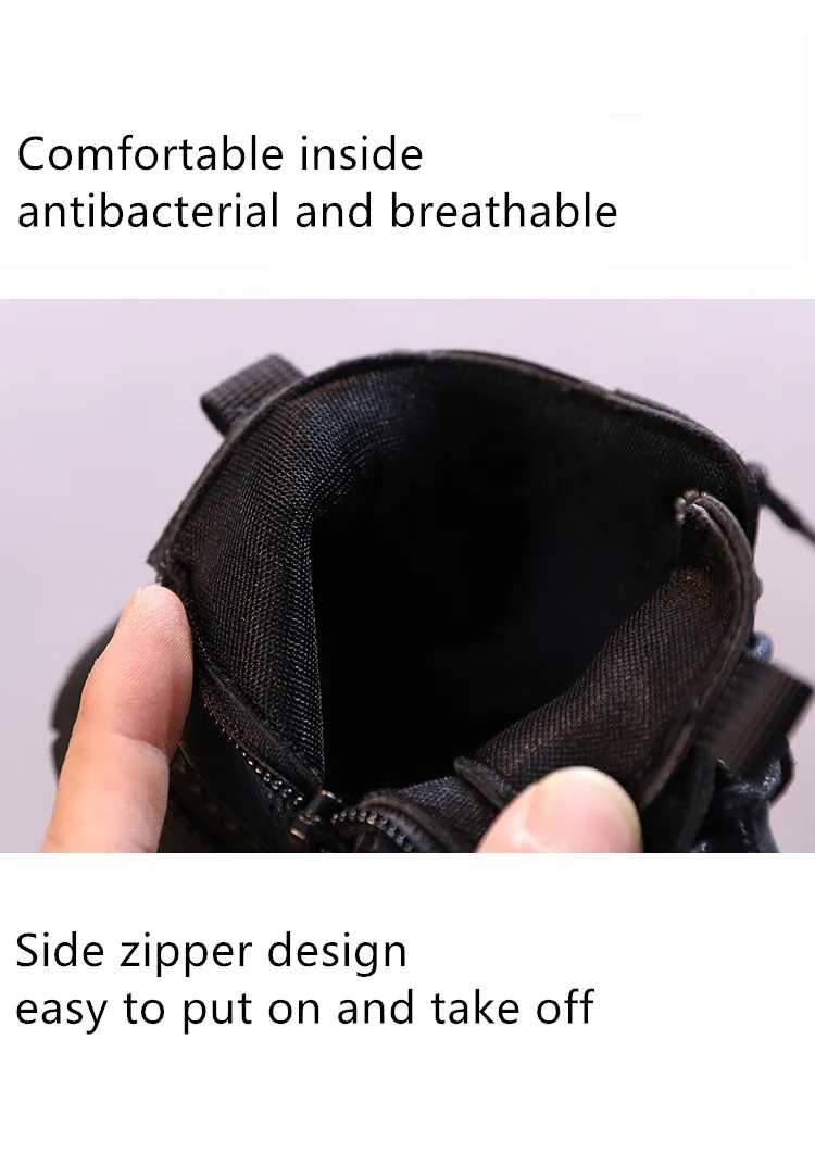 Kids Leather Chelsea Boots Waterproof Children Sneakers Beige Toddler Snow Boots Girl Winter Shoe Boy – Image 34