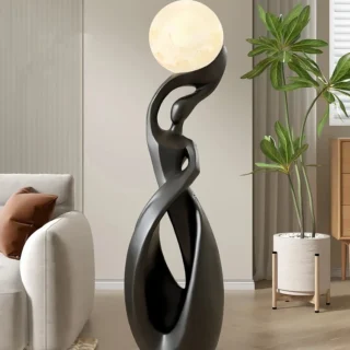 Home Decor Statue Abstract Art Ornaments Nordic Living Room Large Floor Luminous Sculpture Housewarming Gift Interior Figurines