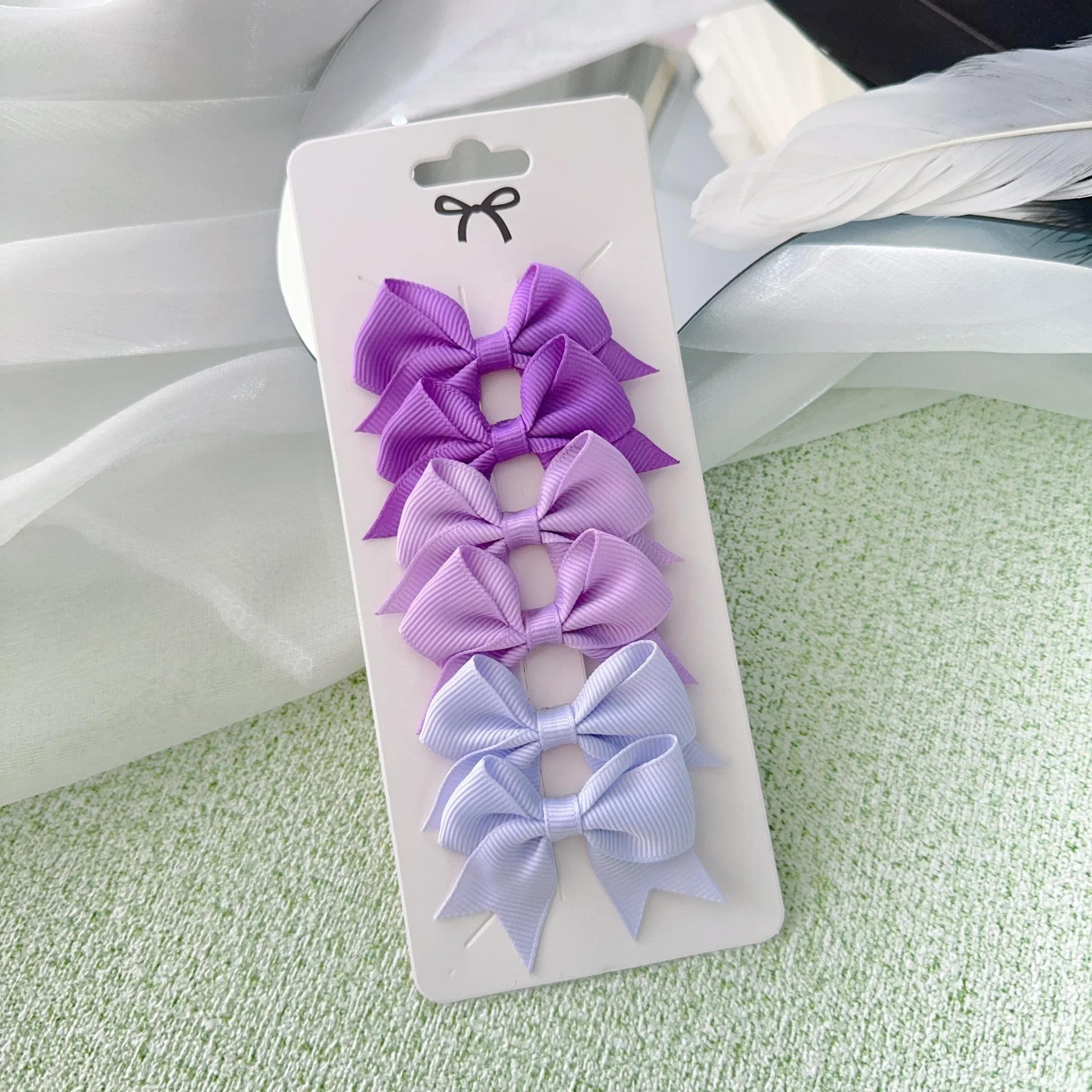6/10Pcs/Set New Handmade Solid Ribbon Bowknot Hair Clips For Cute Baby Girls Bows Hairpin Kids Hair Accessories – Image 24