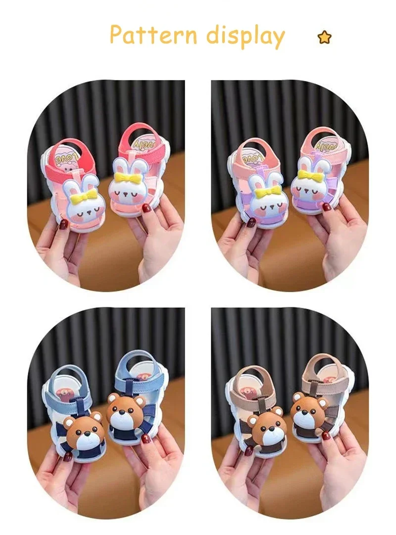High Quality Comfortable Breathable Baby Children Outdoor Sandals Simple Versatile Cute Cartoon Boys Girls Infants Walking Shoes – Image 15