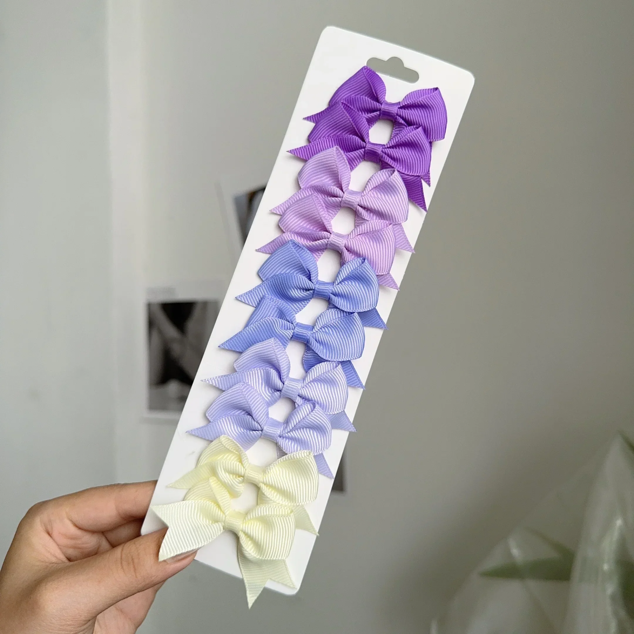 6/10Pcs/Set New Handmade Solid Ribbon Bowknot Hair Clips For Cute Baby Girls Bows Hairpin Kids Hair Accessories – Image 22