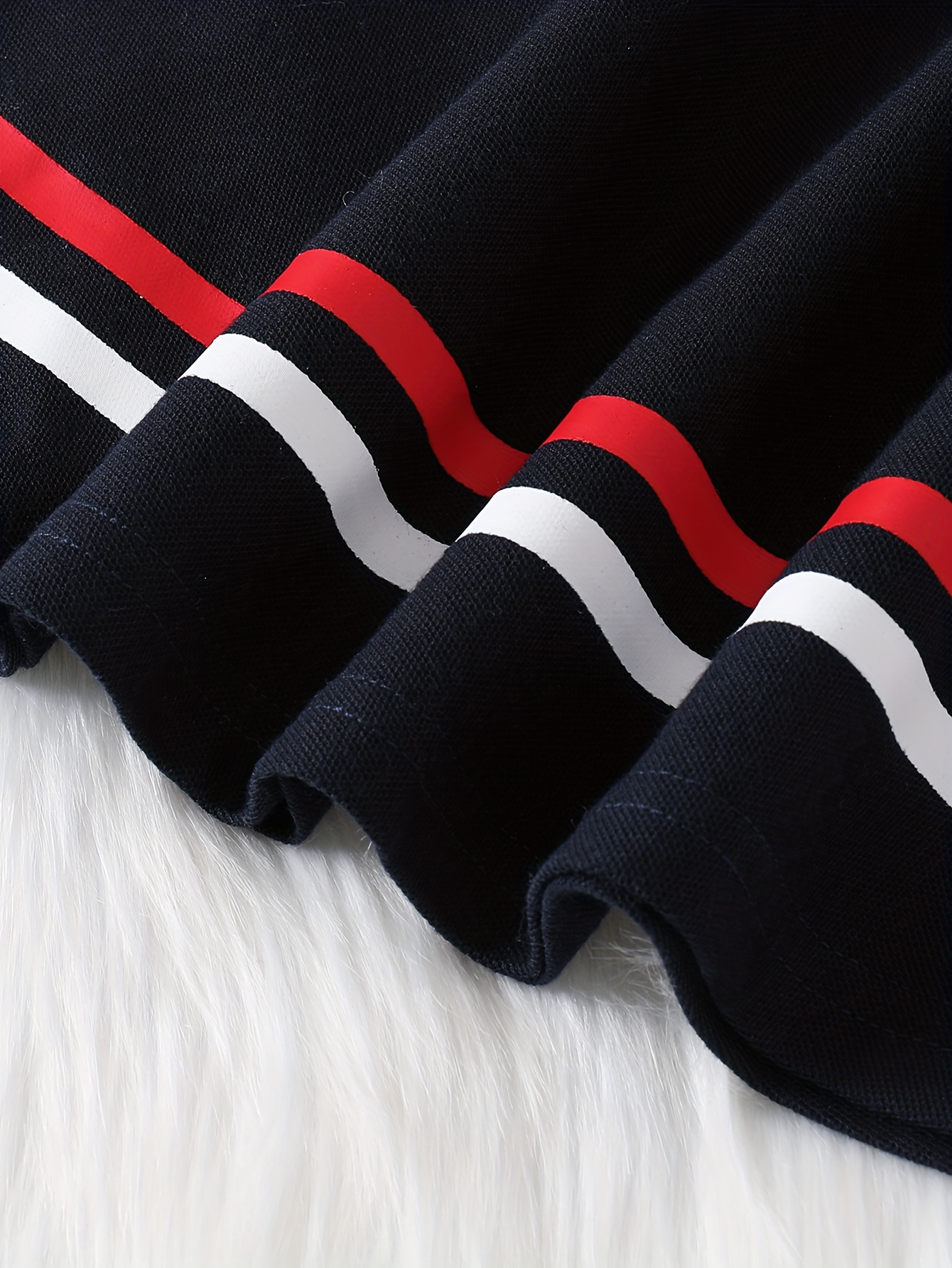 Spring And Autumn Style Long-Sleeve Casual Dress for Baby Girls with a Color-Blocked Collar, Developed for Specific Purposes. – Image 6