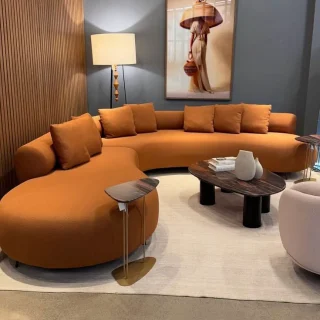 Ensemble de canapé modulaire convertible en forme de L moderne en tissu velours éponge avec housse amovible et lavable pour salon et appartements