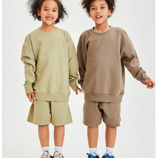 dizaine Vêtements pour enfants en gros : ensembles 2 pièces pour garçons et filles, survêtements personnalisés, vêtements de jogging et sweats à capuche