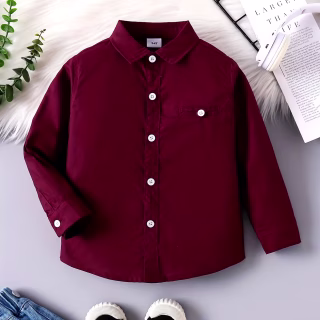 Chemise à Revers de Couleur Unie pour Garçon, Haut à Manches Longues pour Enfant pour le Printemps et l'Automne, Convient pour l'École, les Fêtes, les Rassemblements, la Rentrée Scolaire, un Cadeau de Rentrée pour Enfants