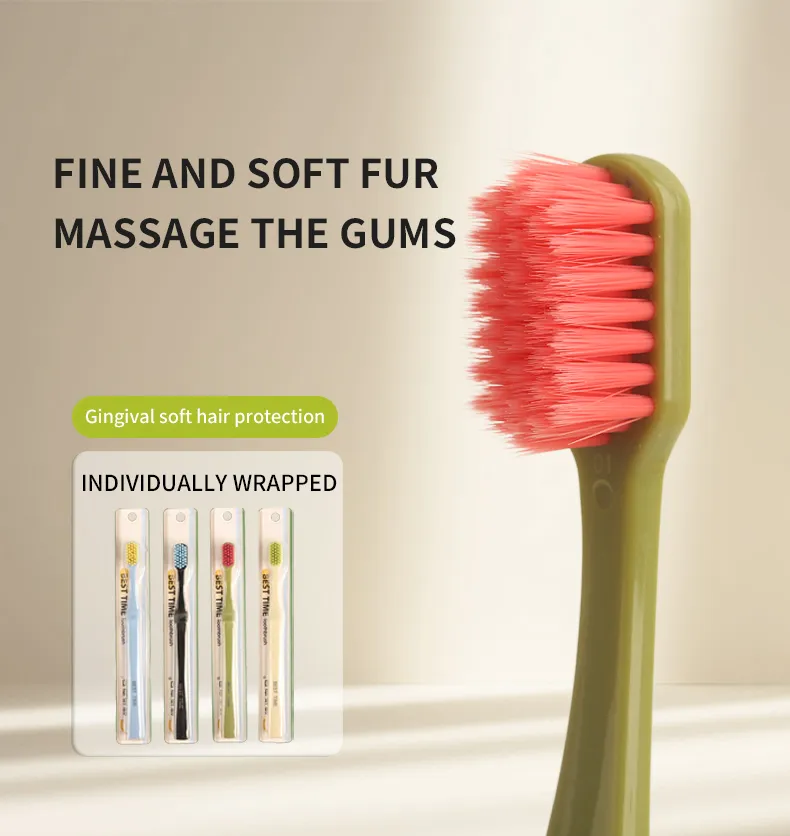 Brosse à dents douce adulte en PBT à prix abordable, brosse à dents en plastique avec carte blister individuelle – Image 2
