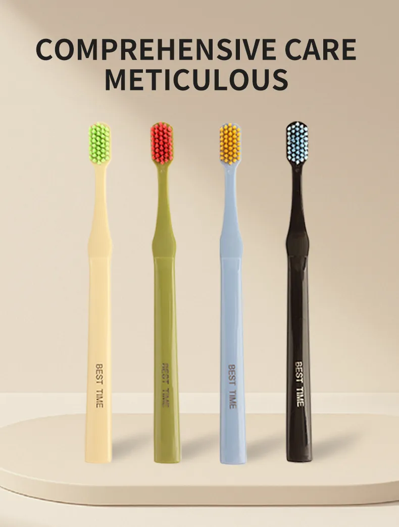 Brosse à dents douce adulte en PBT à prix abordable, brosse à dents en plastique avec carte blister individuelle – Image 3