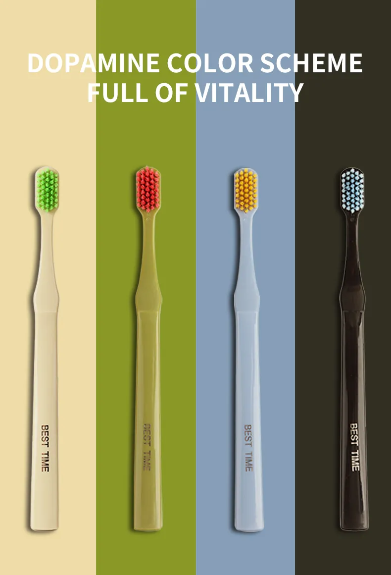 Brosse à dents douce adulte en PBT à prix abordable, brosse à dents en plastique avec carte blister individuelle – Image 6