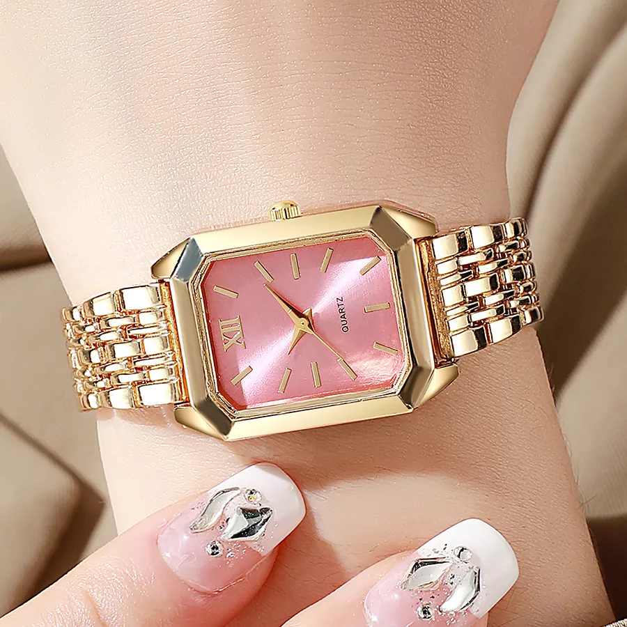 Montre-bracelet carrée à quartz simple et élégante pour femme ; – Image 5