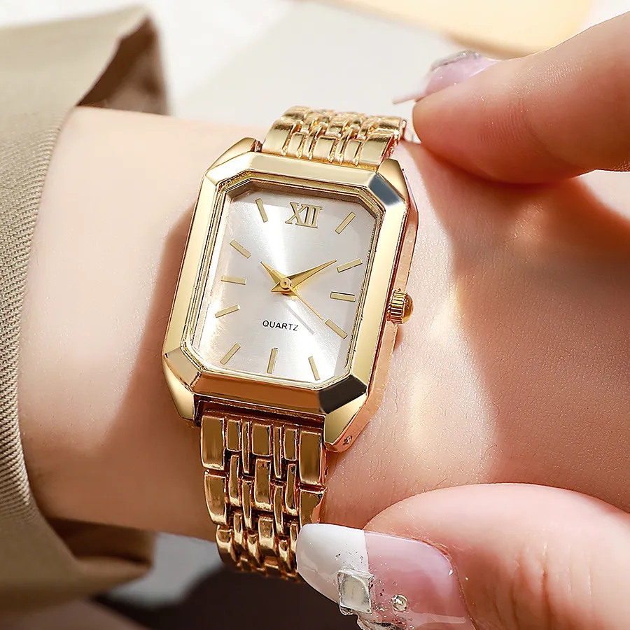 Montre-bracelet carrée à quartz simple et élégante pour femme ; – Image 7