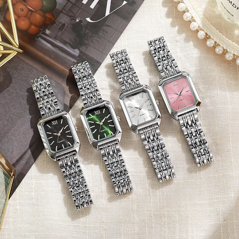 Montre-bracelet carrée à quartz simple et élégante pour femme ; – Image 8