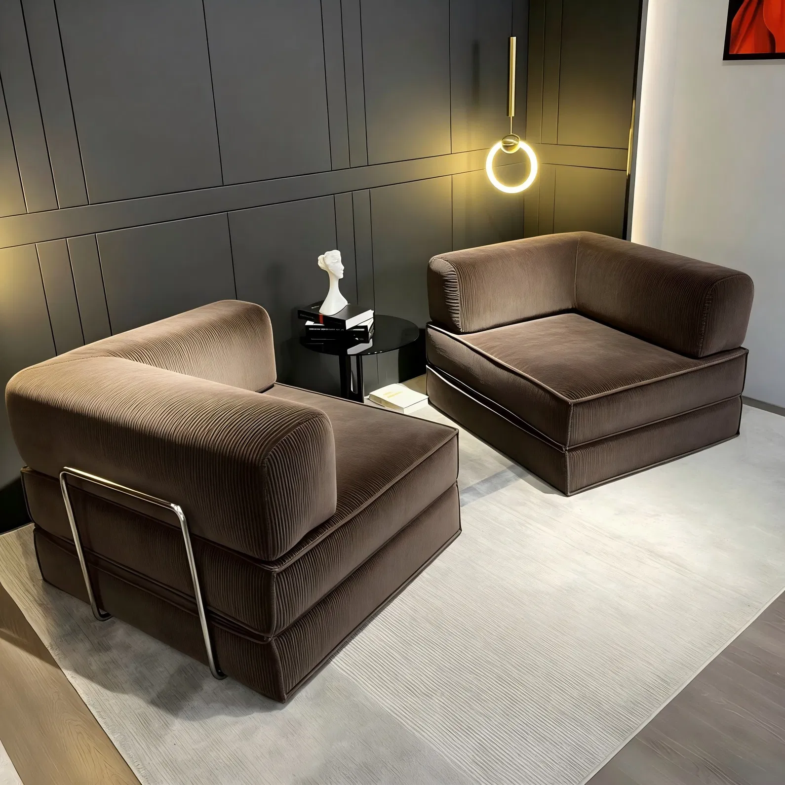 Fauteuil pliant 3 places, canapé-lit, canapé compressible et combinable, ensemble de canapés pour salon – Image 2