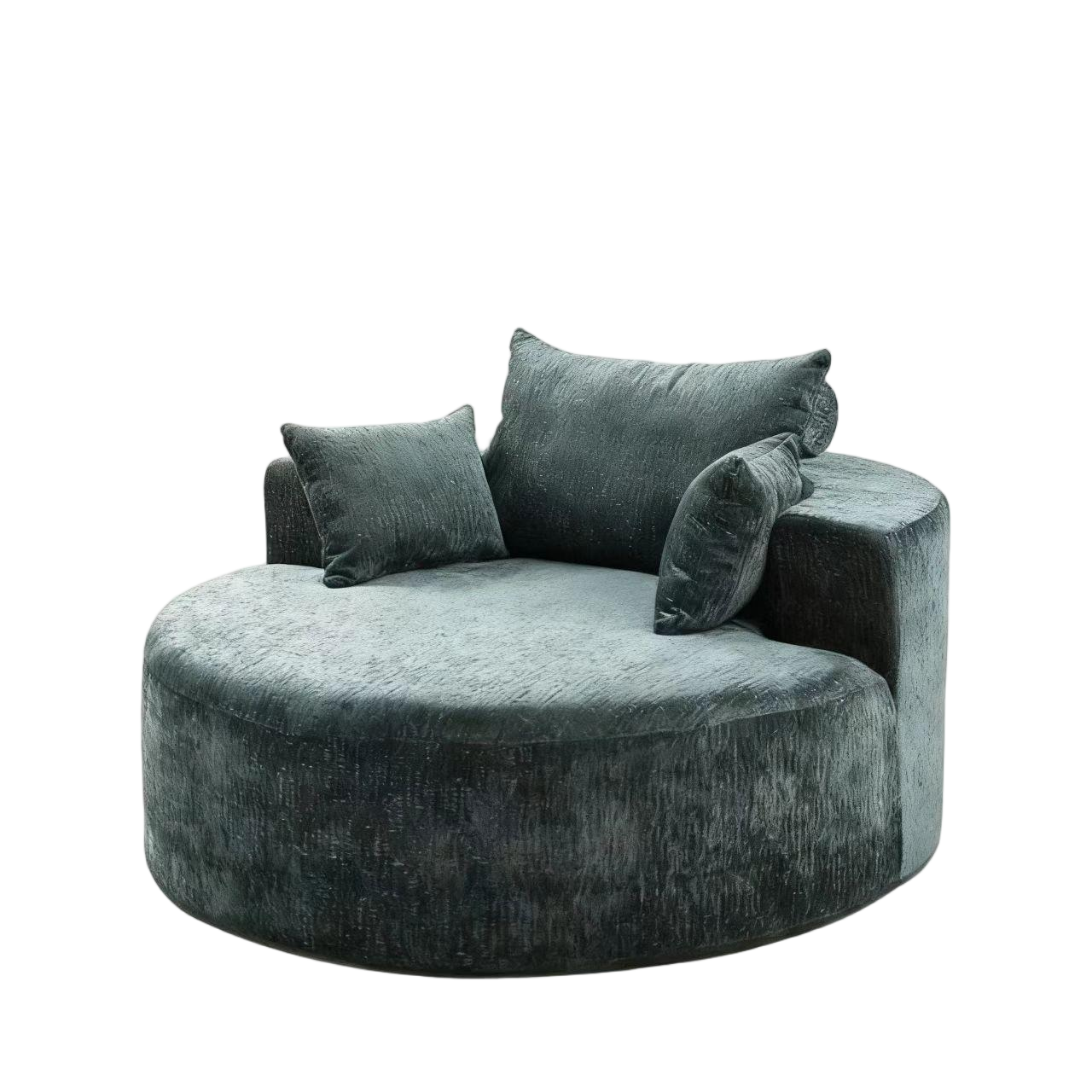 Canapé circulaire confortable sans cadre, vente en gros par le fabricant, canapé simple décontracté avec coussin – Image 6