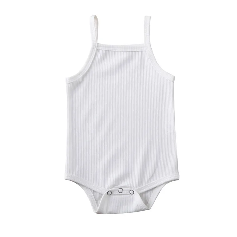 set de 5 pieces 0-18 mois unisexe bébé été body bébé garçon uni rose blanc vert combinaison pour filles nouveau-nées sans manches costume de jeu vêtements – Image 7
