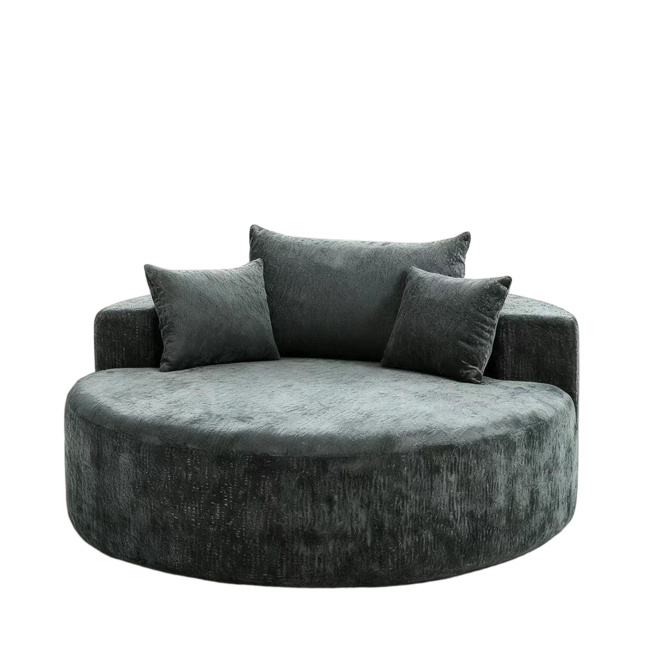 Canapé circulaire confortable sans cadre, vente en gros par le fabricant, canapé simple décontracté avec coussin – Image 5