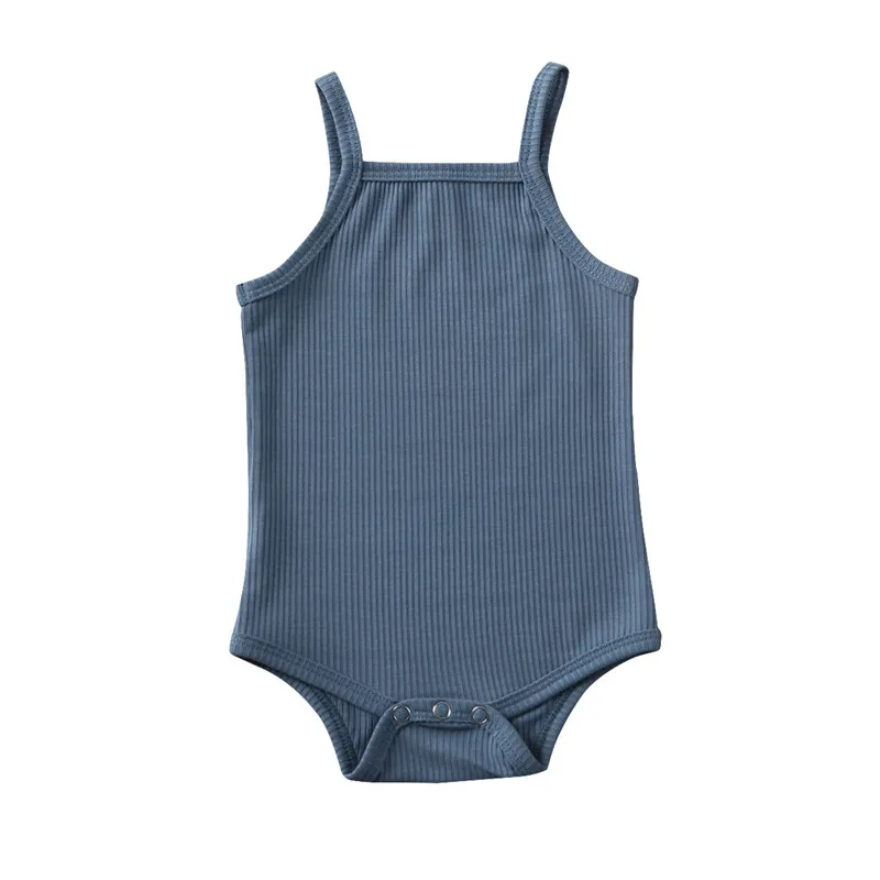 set de 5 pieces 0-18 mois unisexe bébé été body bébé garçon uni rose blanc vert combinaison pour filles nouveau-nées sans manches costume de jeu vêtements – Image 2