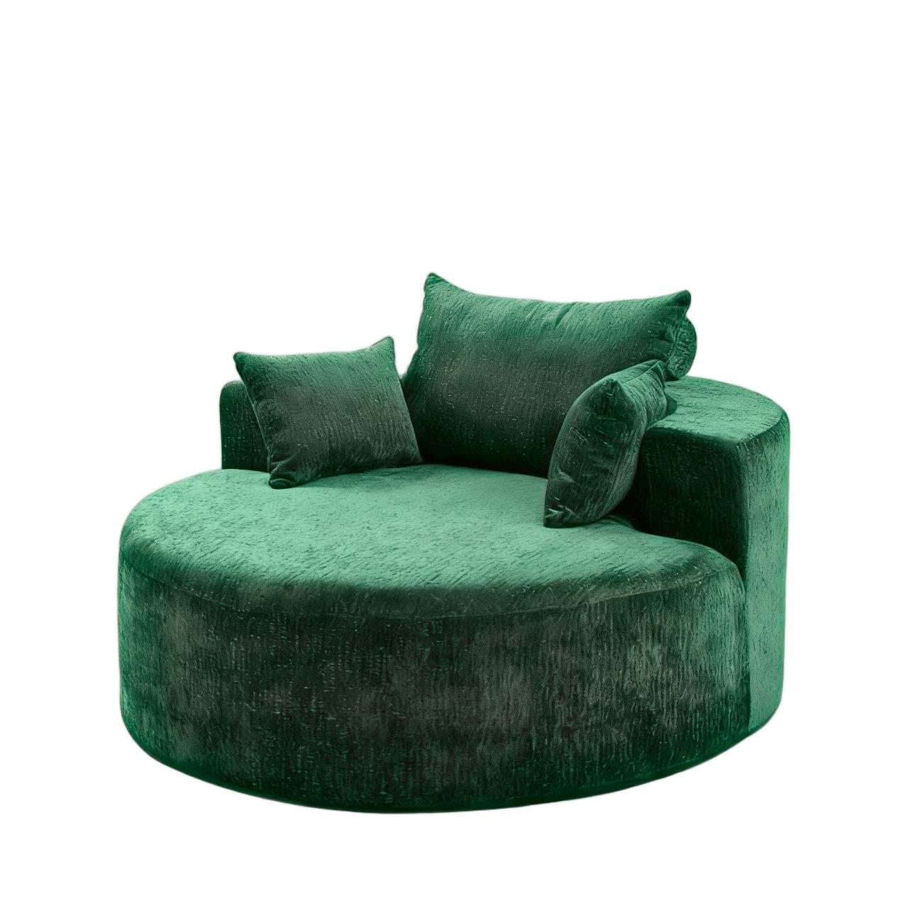 Canapé circulaire confortable sans cadre, vente en gros par le fabricant, canapé simple décontracté avec coussin – Image 2