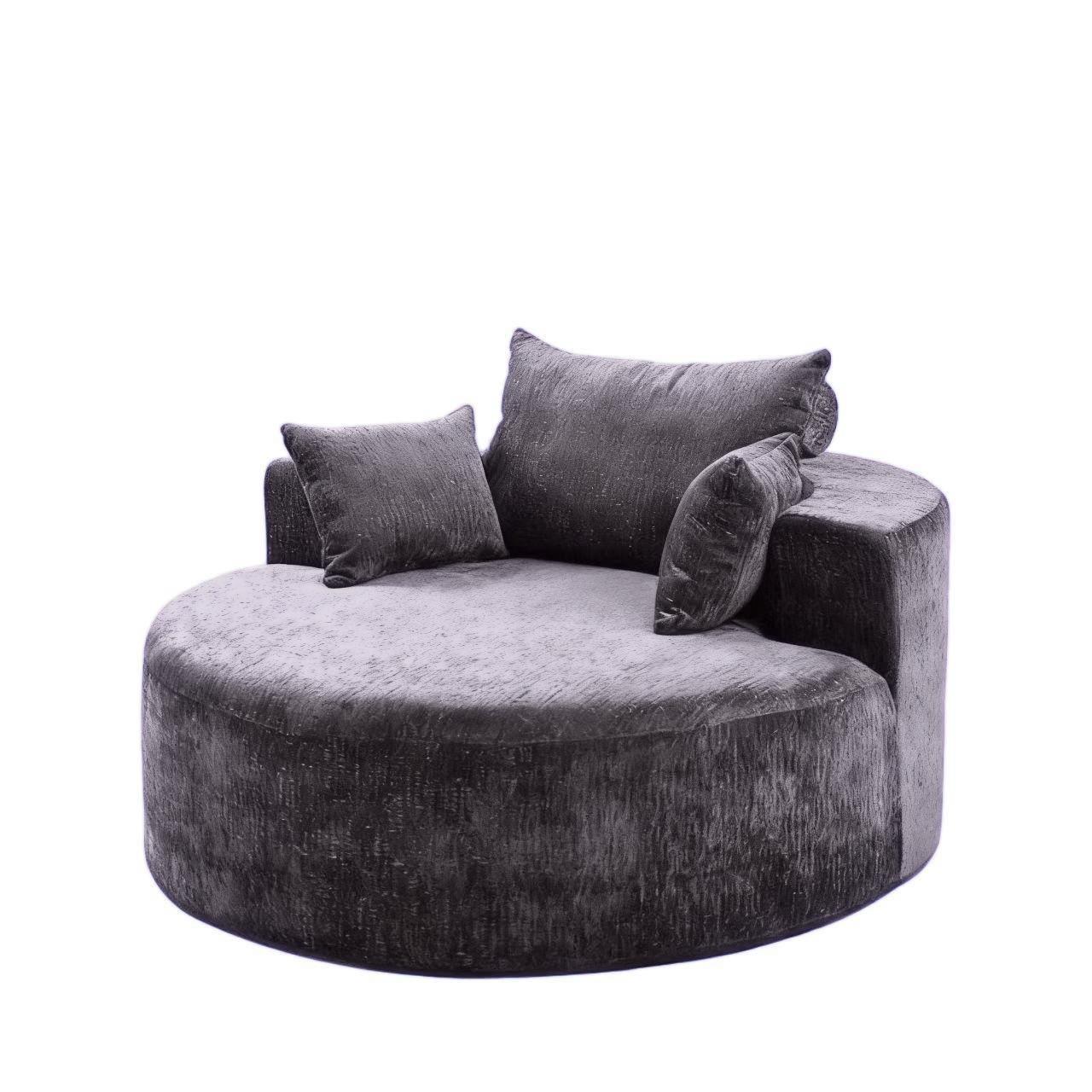 Canapé circulaire confortable sans cadre, vente en gros par le fabricant, canapé simple décontracté avec coussin – Image 3