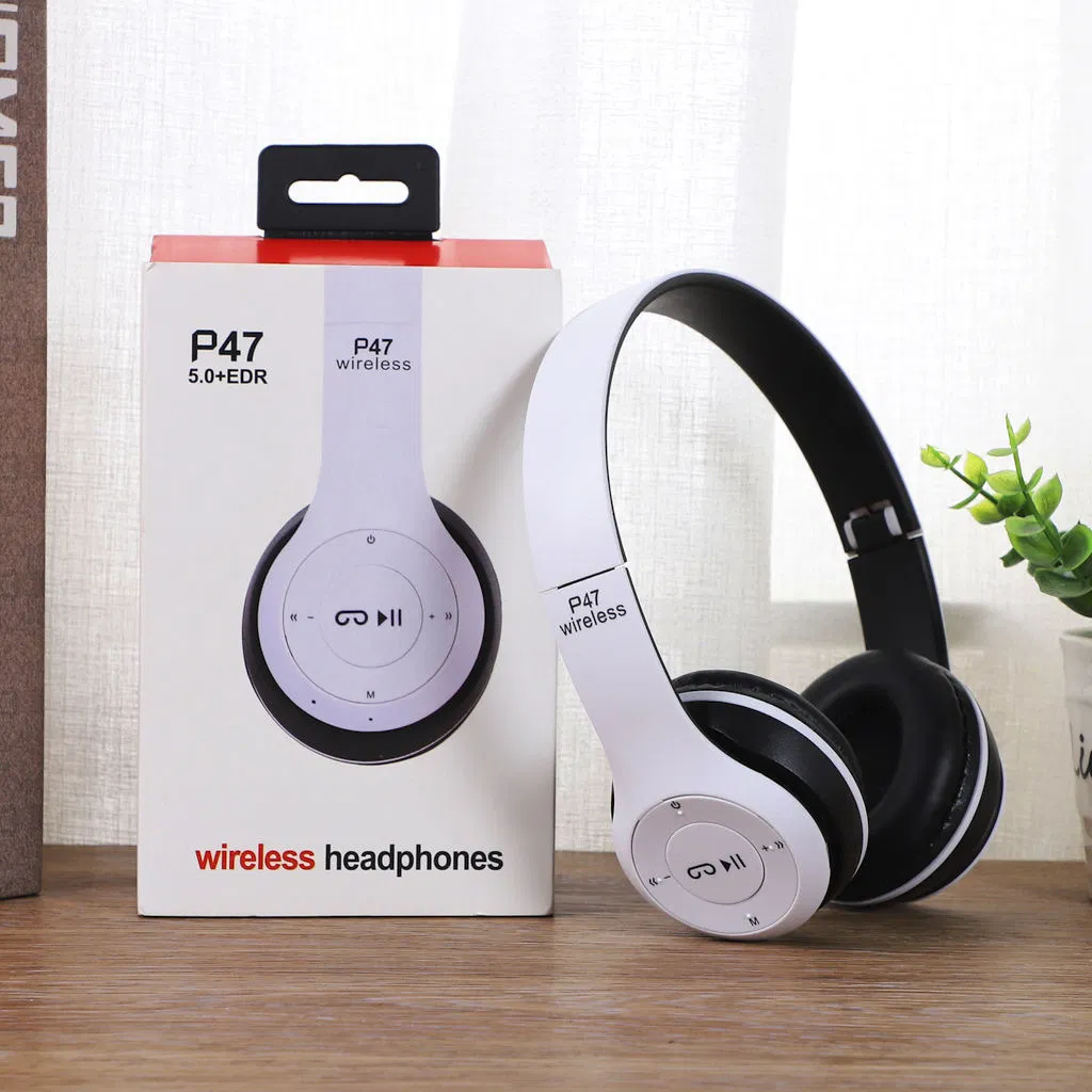 Casque P47 Casque stéréo haute qualité Bluetooth pliable supra-auriculaire sans fil avec arceau