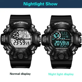 Nouveauté : Montre de sport unisexe multifonction étanche avec réveil intégré