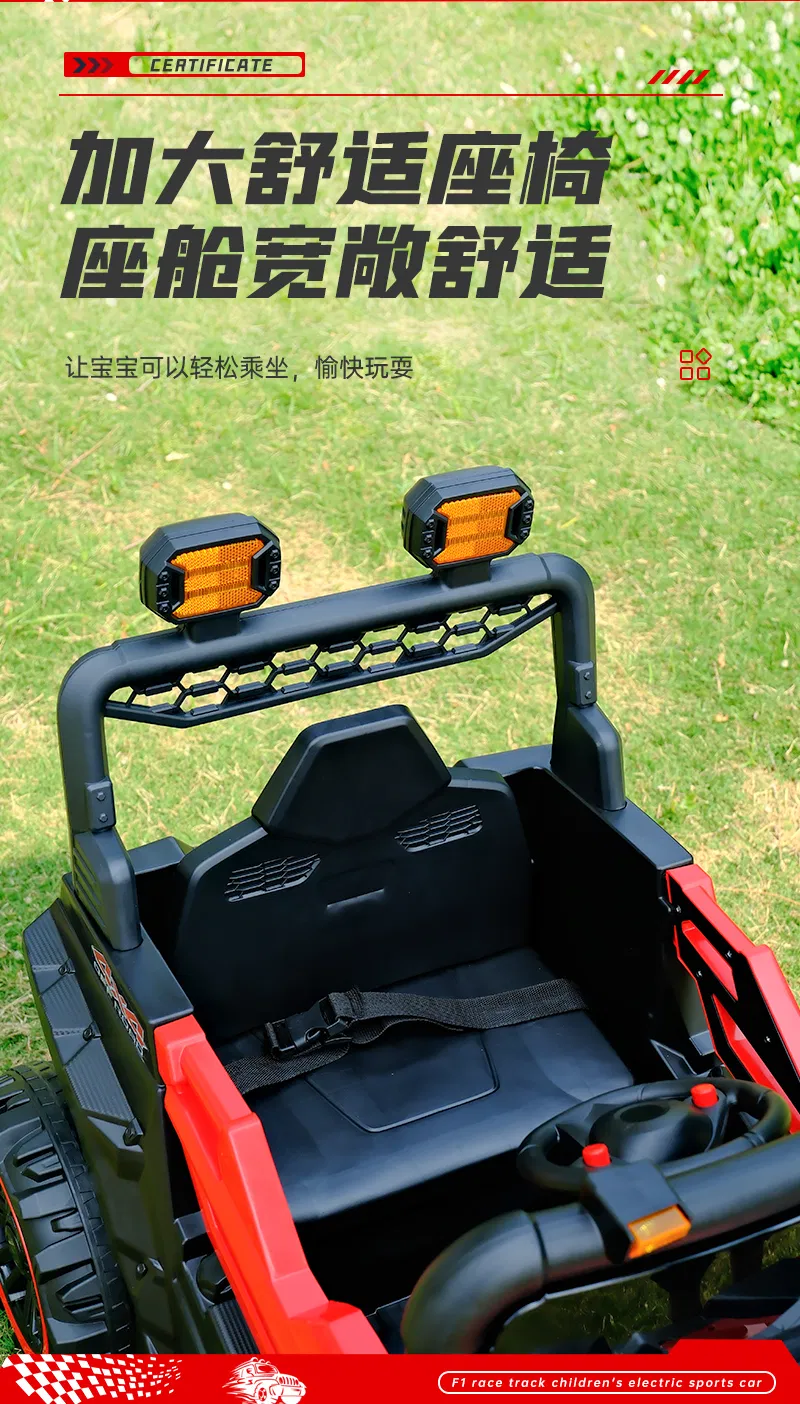 Voiture tout-terrain à quatre roues pour enfants avec pare-brise et Lights/380*2 moteur, véhicule électrique télécommandé – Image 2