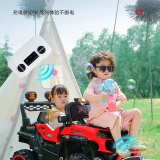 Voiture tout-terrain à quatre roues pour enfants avec pare-brise et Lights/380*2 moteur, véhicule électrique télécommandé