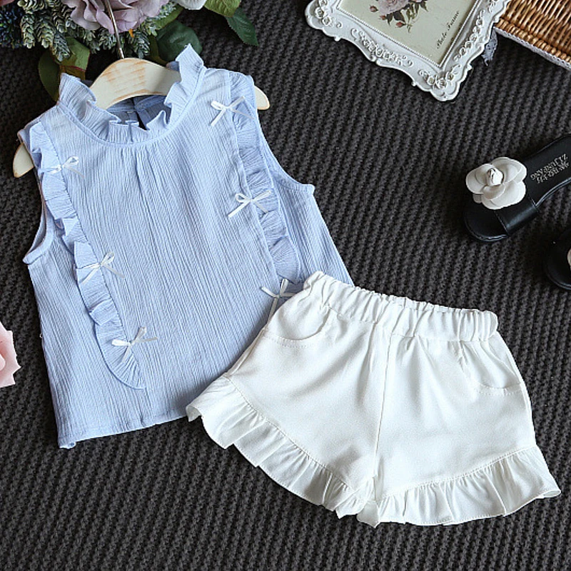 Ensemble d'été pour bébé fille : T-shirt imprimé + short. Vêtements de mode pour enfants de 0 à 5 ans. – Image 4
