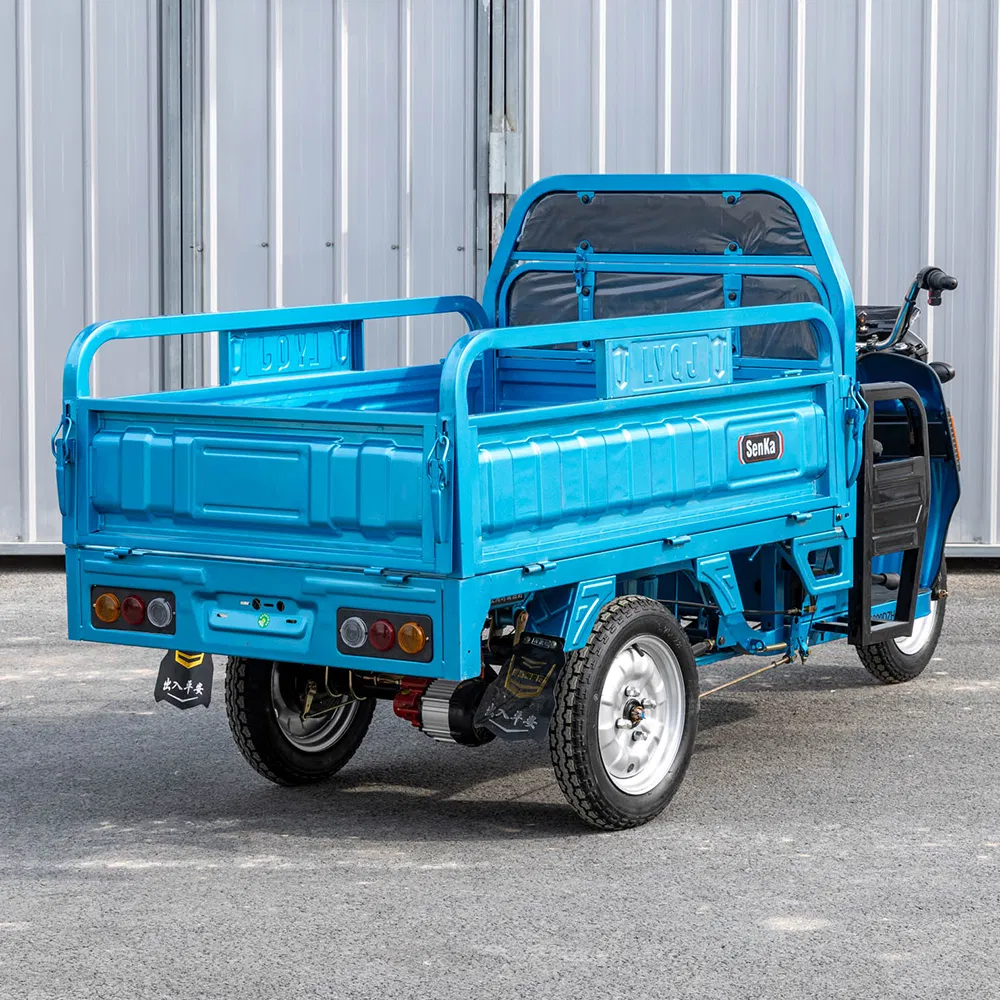 Tricycle électrique Senka EEC 1,3 m à 3 roues, très populaire, pour l'agriculture, le transport de marchandises et les travaux agricoles. Batterie au lithium. – Image 3