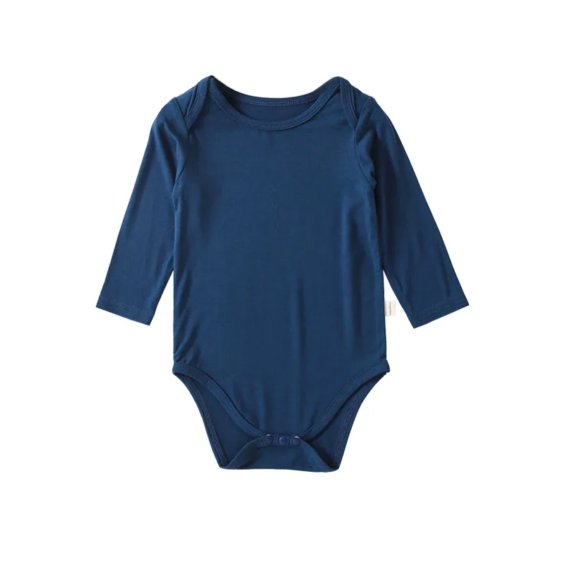 Body d'été à manches longues pour nouveau-né et bébé, en coton, avec boutons, vente en gros OEM. – Image 3