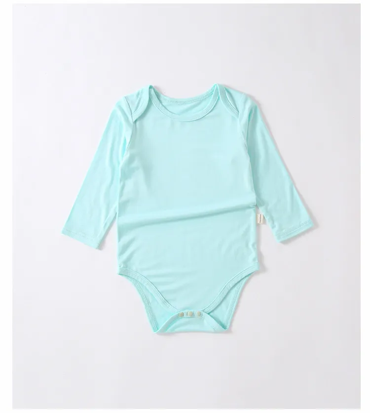 Body d'été à manches longues pour nouveau-né et bébé, en coton, avec boutons, vente en gros OEM. – Image 7