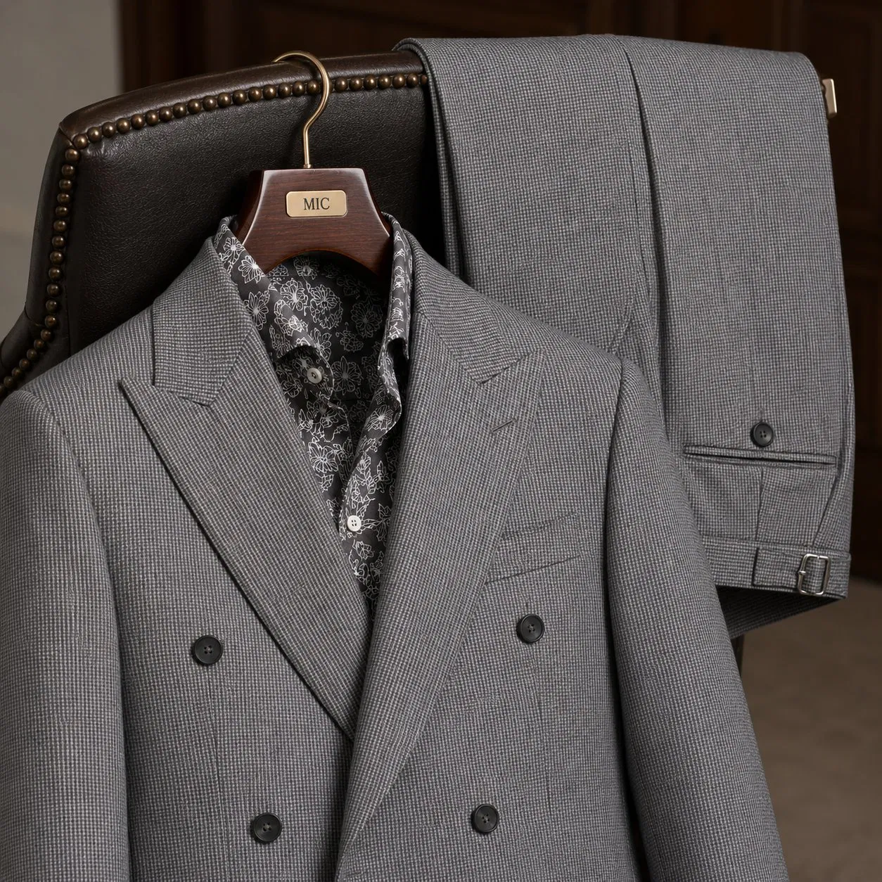 Vêtement masculin de luxe ajusté en gros, costume sur mesure, traje a medida, sur mesure – Image 6