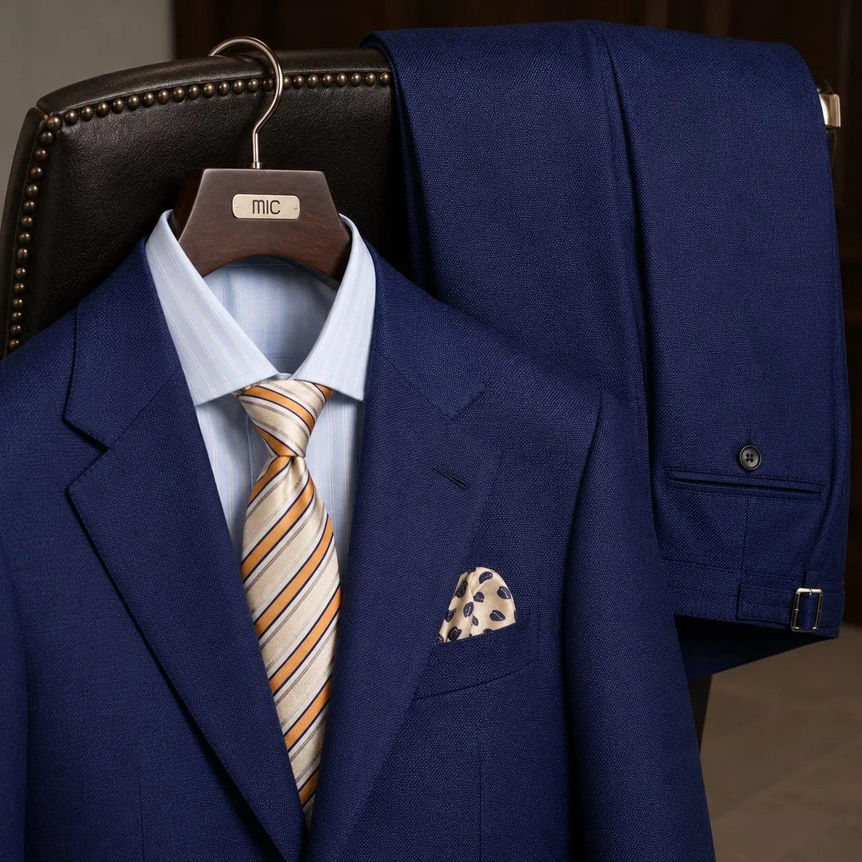 Vêtement masculin de luxe ajusté en gros, costume sur mesure, traje a medida, sur mesure – Image 4