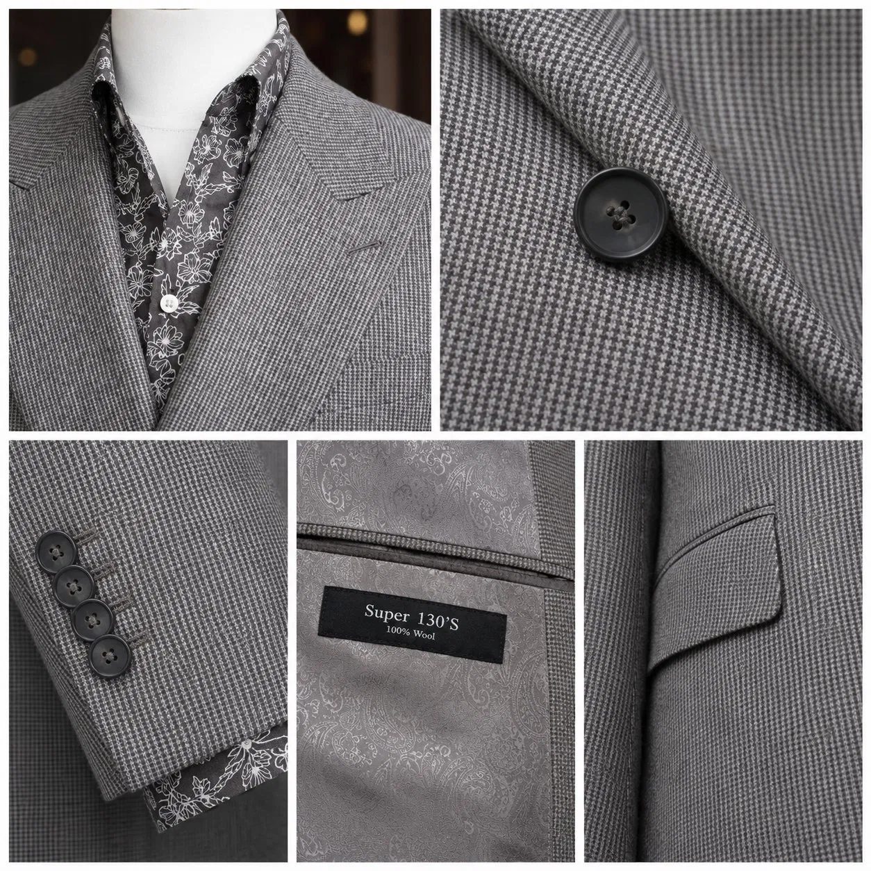 Vêtement masculin de luxe ajusté en gros, costume sur mesure, traje a medida, sur mesure – Image 7